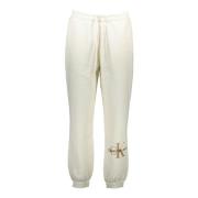 Witte katoenen jeans & broek met fleece sportbroek Calvin Klein , Whit...