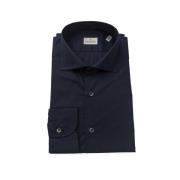 Slim Fit French Collar Shirt Bagutta , Blue , Heren