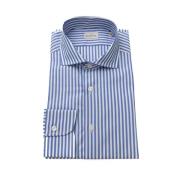 Franse Kraag Shirt - Medium Fit Bagutta , Blue , Heren