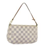 Pre-owned Canvas clutches Louis Vuitton Vintage , White , Dames