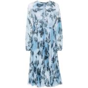 Bloemenprint Midi Jurk Ermanno Scervino , Blue , Dames