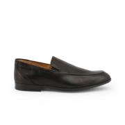 Zwarte Leren Mocassins Ronde Neus Duca di Morrone , Black , Heren