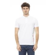 Trendy Polo Shirt met Voorborduursel Baldinini , White , Heren