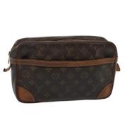 Pre-owned Canvas clutches Louis Vuitton Vintage , Brown , Dames