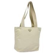 Pre-owned Nylon totes Prada Vintage , Beige , Dames