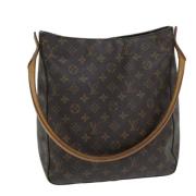 Pre-owned Canvas handbags Louis Vuitton Vintage , Brown , Dames