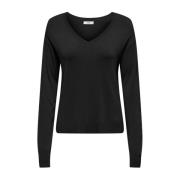 Basis V-hals Pullover Vrouwen Jacqueline de Yong , Black , Dames