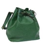 Pre-owned Leather shoulder-bags Louis Vuitton Vintage , Green , Dames