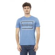 Korte Mouw Ronde Hals T-shirt Baldinini , Blue , Heren