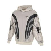 Witte Sweatshirt met Grijs-Zwart Print Adidas , White , Heren