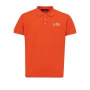 Oranje Katoenen Poloshirt Dsquared2 , Orange , Heren