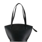 Pre-owned Leather totes Louis Vuitton Vintage , Black , Dames