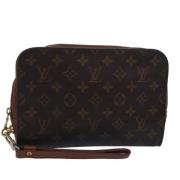 Pre-owned Canvas clutches Louis Vuitton Vintage , Brown , Dames