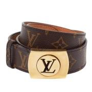 Pre-owned Canvas belts Louis Vuitton Vintage , Brown , Heren