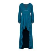 Elegante Maxi Jurk met V-Hals Liu Jo , Blue , Dames