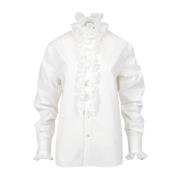 Gerimpeld Katoenen Poplin Shirt Ivoor Philosophy di Lorenzo Serafini ,...