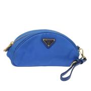 Pre-owned Nylon pouches Prada Vintage , Blue , Dames