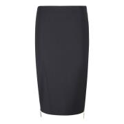 Elegante Geplooide Rok voor Vrouwen Elisabetta Franchi , Black , Dames