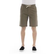 Bermuda Shorts met Trekkoordsluiting Baldinini , Green , Heren