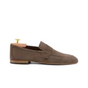 Suede Brown Loafers Lente/Zomer Collectie Duca di Morrone , Brown , He...