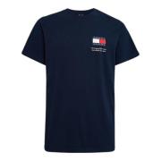 Blauwe Klassieke T-shirt Slim Fit Tommy Hilfiger , Blue , Heren