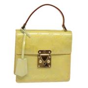 Pre-owned Leather handbags Louis Vuitton Vintage , Yellow , Dames