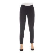 Broek met zijzakken - Slim Fit Alpha Studio , Black , Dames