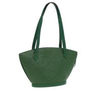 Pre-owned Leather shoulder-bags Louis Vuitton Vintage , Green , Dames