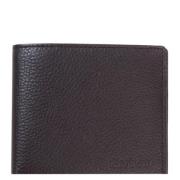 Leren Billfold Portemonnee Barbour , Brown , Heren