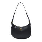 Mini Hobo Tas met Verstelbare Band Pinko , Black , Dames