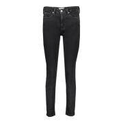 Authentieke Boot Denim Jeans Zwart Calvin Klein , Black , Dames