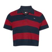 Blauw Gestreept Poloshirt Tommy Hilfiger , Multicolor , Dames