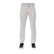 Stijlvolle Jeans met knoop- en ritssluiting Trussardi , White , Heren