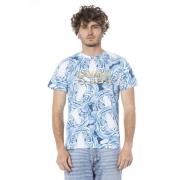 Gedrukt Kort T-shirt Cavalli Class , Blue , Heren