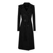 Stijlvolle Trenchcoat voor Vrouwen Patrizia Pepe , Black , Dames