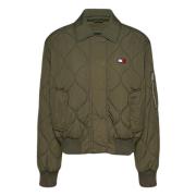 Waterafstotende Gewatteerde Bomberjack Tommy Hilfiger , Green , Dames