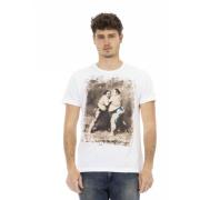 Korte Mouw Ronde Hals T-Shirt Trussardi , White , Heren