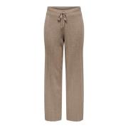 Casual elastische taille damesbroek Only , Beige , Dames