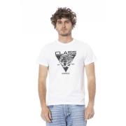 Logo Print Korte Mouw T-shirt Cavalli Class , White , Heren