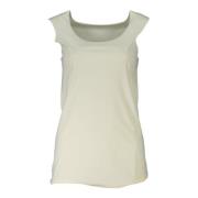 Tanktop met brede schouders en lasergesneden Patrizia Pepe , White , D...