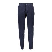 Slim-Fit Geborduurde Katoenen Broek Harmont & Blaine , Blue , Heren