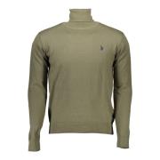 Groene Slim Fit Trui Lange Mouwen U.s. Polo Assn. , Green , Heren