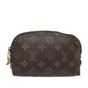 Pre-owned Canvas pouches Louis Vuitton Vintage , Brown , Dames