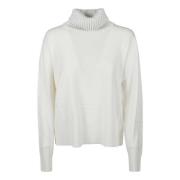 Comfortabele Gebreide Turtle Neck Sweater Fabiana Filippi , Beige , Da...