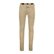 Beige Winter Jeans 5-Pocket Effen Dessin Tramarossa , Beige , Heren