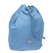 Pre-owned Nylon pouches Prada Vintage , Blue , Dames