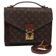 Pre-owned Canvas handbags Louis Vuitton Vintage , Brown , Dames