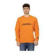 Crewneck Sweatshirt Front Print Logo Sleeve Automobili Lamborghini , O...