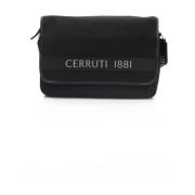 Crossbody Tas met Logo Sluiting Cerruti 1881 , Black , Heren