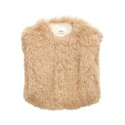 Ecru Fleece Schouderpads Jas Isabel Marant , Beige , Dames